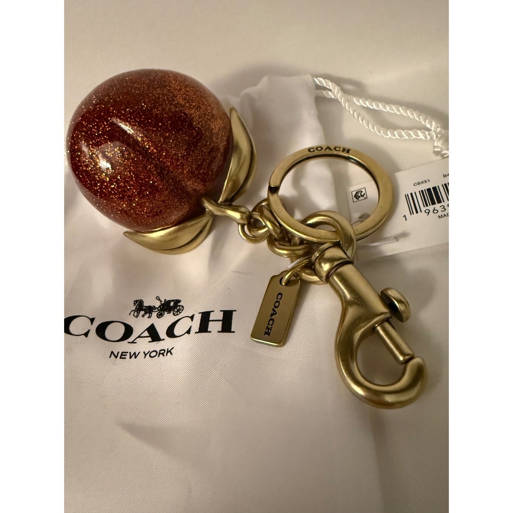 Coach The Summer I Turned Pretty Peach Bag Charm Keychain CBX51 New with Tag/Bag - Picture 3 of 4